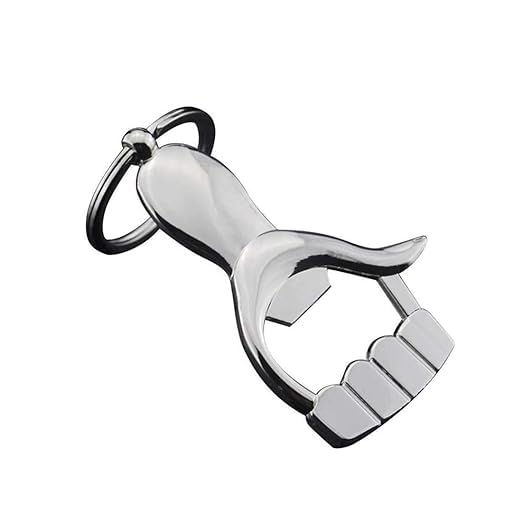 Image of Stealodeal Silver Hand Bottle Opener Keychain for Men & Womens