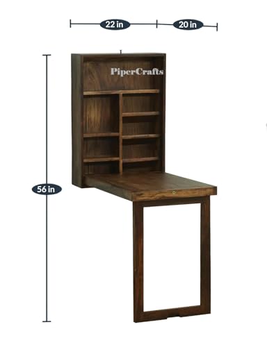 Image of Solid Sheesham Wood Study Table for Home, Multi-Purpose Office Desk for Laptop | Wooden Computer Table, Writing Desk for Adults & Students, Folding Table - Student Table Wood - Teak Finish