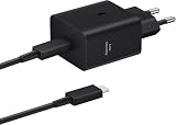 Caricabatterie da 45W con Cavo USB-C, Compatibile con Samsung, iPhone, iPad, Xiaomi, Huawei, Motorola, Pixel, Oppo, OnePlus, Super Fast Charging, EP-T4511, Nero