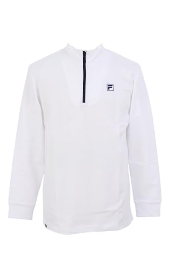 FILA GOLF フィラゴルフ ゴルフウェア ワンポイント ロゴ 刺繍 ドライ UVカット ハーフZIP 長袖シャツ 745501l
