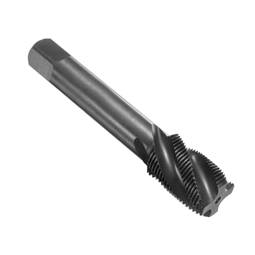 sourcing map Spiral Flute Thread Taps M22 x 1.5 H2 Metric Machine Threading Tap Bit, Nitrided Coated Screw Tapping Repair Tool, M2 High-Speed Steel (HSS)