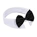 ZTON Handcrafted Adjustable Formal Pet Bowtie Collar Neck Tie for Dogs & Cats (L, Black)