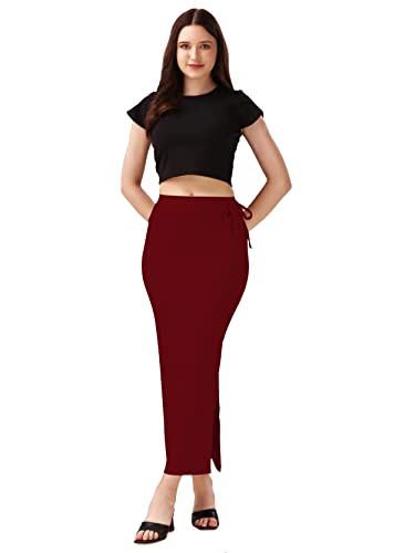 Image of Mehrang Microfiber Saree Shapewear Petticoat for Women, Cotton Blended Shape Wear Dress for Saree