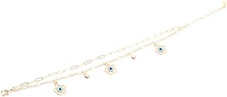 Box هدوم خلخال للقدم إستانلس ستيل للنساء مقاس قابل للتعديل , ذهبي Ankl-86