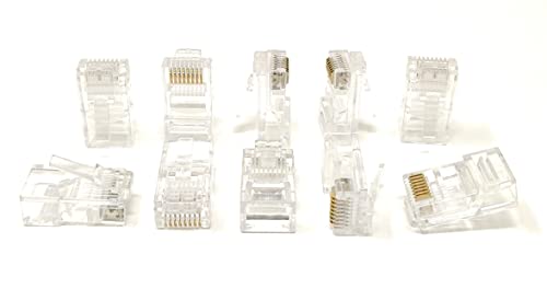 Maincore RJ45 Cat5e Ethernet LAN Crimps Ends for Networks Cable, Crimp Modular Connector, 8P8C connections (10pcs)