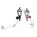 Produktbild Gazechimp 2 Stück 1:12 Puppenhaus Miniatur LED Wandleuchte Wandlampe mit Draht & Stecker - Kupfer + Schwarz
