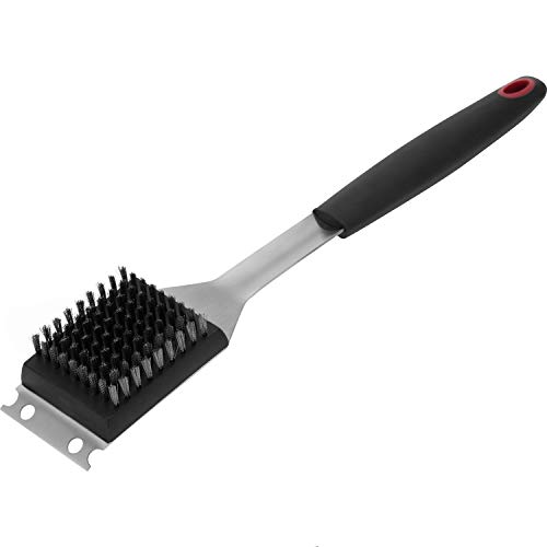 Westmark Grill-Bürste, Länge: 38,5 cm, Rostfreier Edelstahl/Kunststoff, Farbe: Silber/Schwarz/Rot, 15072280