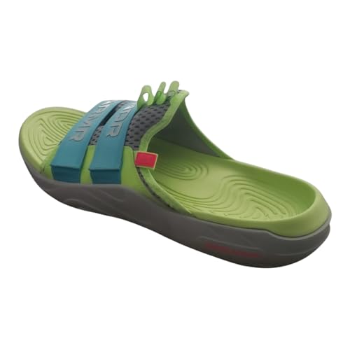 Under Armour UA Unisex Ignite Alpha Slides Sandals Lime/Aqua/Gray Mens sz 102