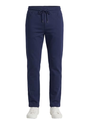 Image of Men's Regular Fit PC Denim-Look Track Pants| Lightweight & Breathable Cotton Fabric| Perfect for Casual Outings, Lounge & Night Wear (PC-Denim)