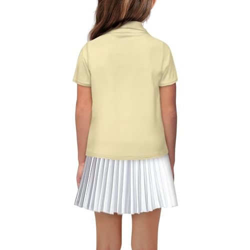 Short Sleeve Golf Shirt for Girls Button Up Tennis Athletic Shirts Lightweight Summer Golf Top Outfits 5-16 Years2