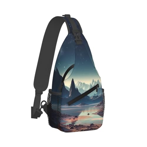 Mochila Sling para Hombre y Mujer Crossbody Alien Planet miniatura 1