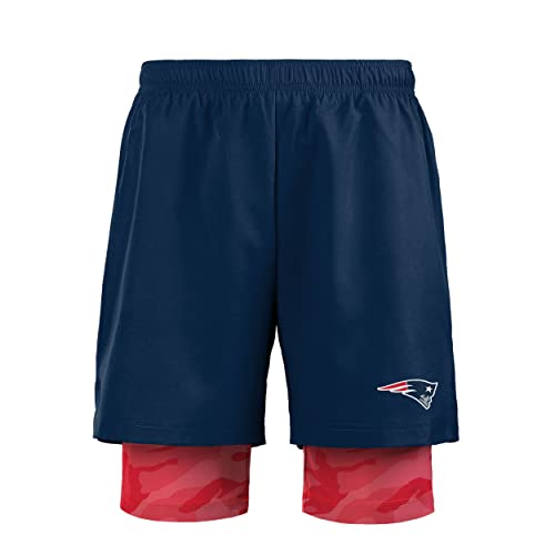 FOCO New England Patriots NFL Mens Team Color Camo Liner Shorts