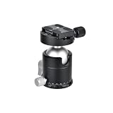 Jectse Głowica Kulowa Obracana o 360 Stopni ze Stopu Aluminium Panoramiczna Głowica Kulowa 44 Mm z płytką Szybkiego Uwalniania 1/4 Podstawa 3/8 do Statywu do Lustrzanki Cyfrowej Monopod