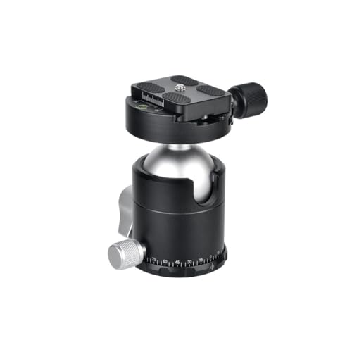 GOWENIC Panoramiczna Głowica Statywu, Precyzyjne Sterowanie z potrójną blokadą, z solidną metalową kulką 44 Mm, Panoramiczna Podstawa 360°, do Statywu Monopod DSLR Camera