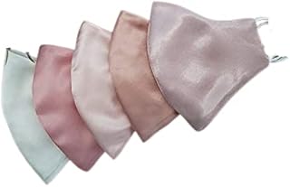 agasti silk-satin 3 play soft elastic face mask for women and girl and men PACK OF 5-picture-16