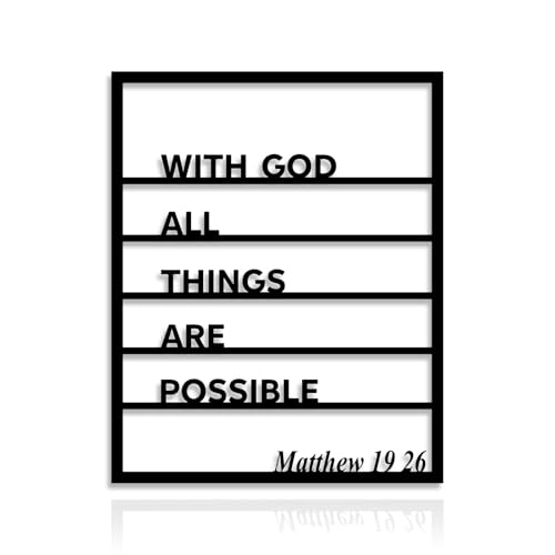 With God All Things Are Possible Metal Wall Art