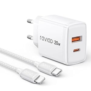 RAVIAD iPhone Ladekabel und Schnellladegerät [MFi-Zertifiziert] 20W iPhone Ladegerät, 2M USB C auf Lightning Kabel mit Netzteil Power Adapter Ladestecker für iPhone 14 Pro Max 13 Plus 12 11 SE X iPad