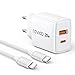 RAVIAD iPhone Ladekabel und Schnellladegerät [MFi-Zertifiziert] 20W iPhone Ladegerät, 2M USB C auf Lightning Kabel mit Netzteil Power Adapter Ladestecker für iPhone 14 Pro Max 13 Plus 12 11 SE X iPad
