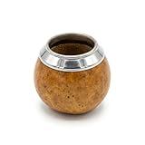 HERENCIA GAUCHA - Mate de Calabaza Perita pulida, Virola de Acero, Mate Argentino, Yerba mate.
