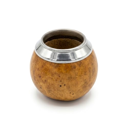 HERENCIA GAUCHA   Mate de Calabaza Perita pulida, Virola de Acero, Mate Argentino, Yerba mate.