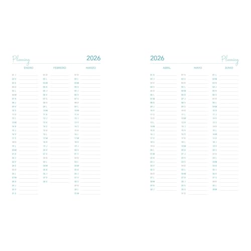 Grafoplas - Agenda 2026 Dia por Pagina, Design Paisley, 15x21cm, Español, Espiral, Tapa Dura, Acabado Soft, Cierre Elástico, Anual Enero a Diciembre, FSC, Incluye Pegatinas, Planning y Calendario - imagen 6