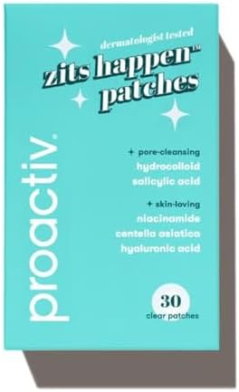 - Zits Happen® Hydrocolloid Acne Patches- Pimple Patches for Face and Back Acne with Pore Cleansing Salicylic Acid- 30 Count