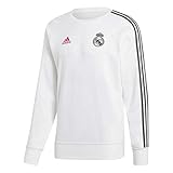 Adidas Real Madrid Temporada 2020/21 Sudadera Entrenamieto Oficial, Unisex, Blanco, L