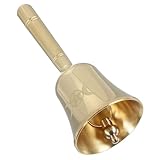 Son apaisant : lorsqu'elle sonne, la cloche émet un carillon apaisant et apaisant, créant un environnement paisible et relaxant, idéal pour divers environnements, cloche à main en laiton, cloche d'autel robuste