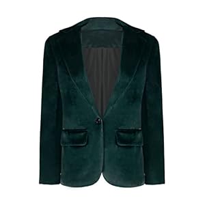TiaoBug Feestelijk pak voor dames, jas met V-hals, blazer, vooraan, open klassiek jasje, moderne zakelijke outfits, zakelijk, OL kostuum, effen