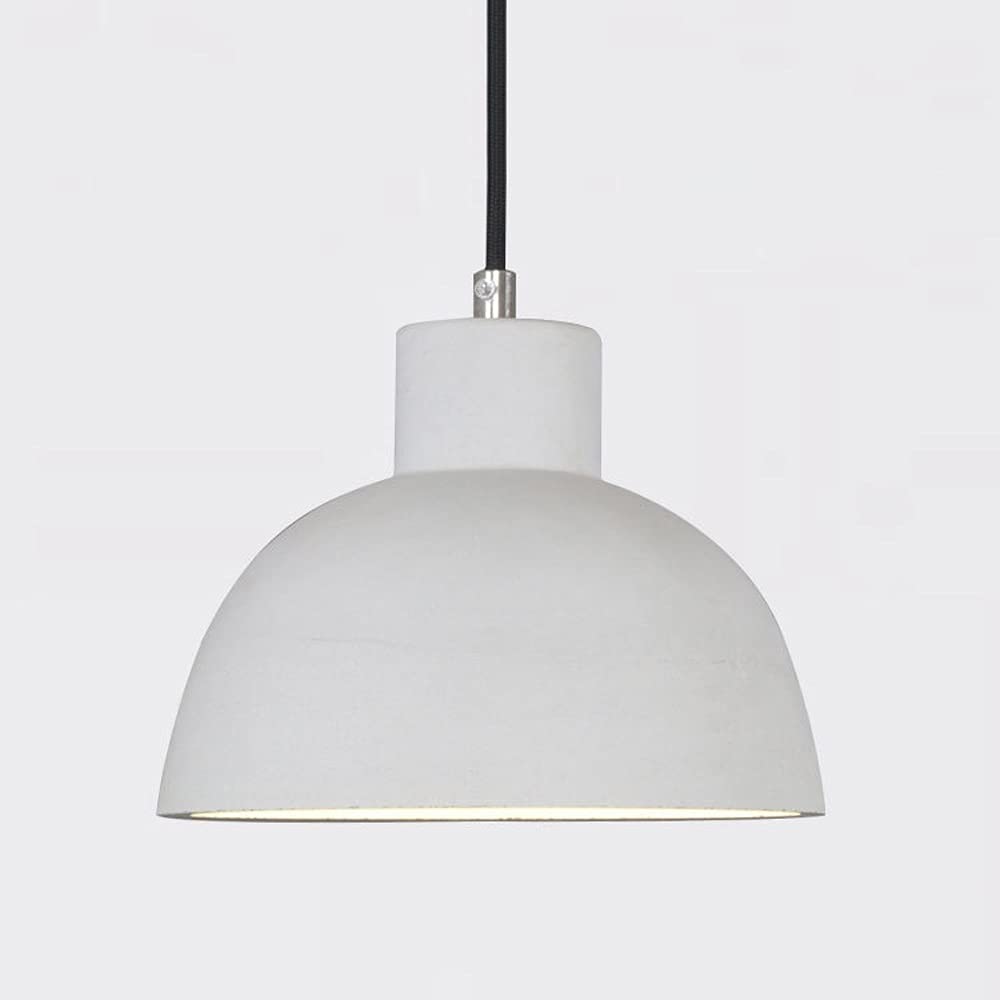 Jadssox Industrial Island Pendant Light Cement Ceiling Lamps for Dining Room, Minimalist Metal Suspension Lighting Fitting Kit with Metal E27 Base, 21CM Diameter, Mini Chandelier