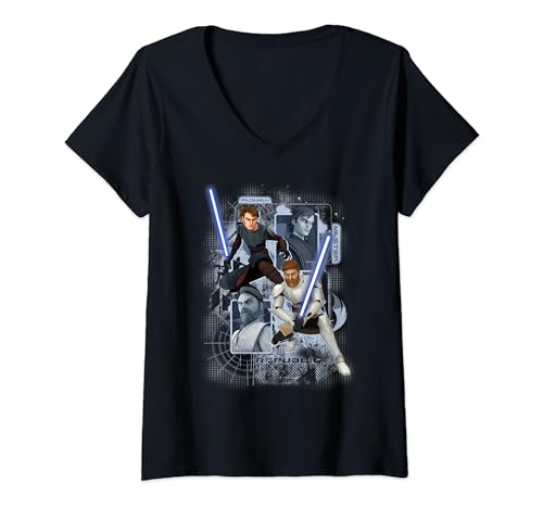 T-shirt Star Wars femme col en V idéal pour un style geek décontracté au quotidien