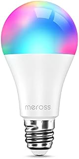 meross Alexa Smart Lighting Bulbs- Compatible with Alexa, Google Home and SmartThing WiFi LED Smart Bulbs Dimmable RGB Multicolor Remote Control 60W Equivalent E27 2700K-6500K