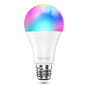 Meross Alexa Smart Lighting Bulbs- Compatible with Alexa, Google Home and SmartThing WiFi LED Smart Bulbs Dimmable RGB Multicolor Remote Control 60W Equivalent E27 2700K-6500K