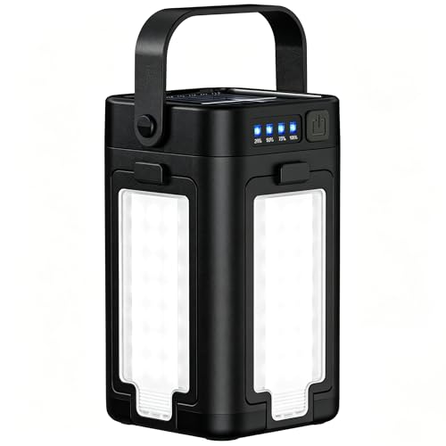 LED ランタン 充電式 2400ルーメン 【2026新生活・ソーラー&USB充電式・超高輝度・5面照射】 キャンプランタン 6000mAh大容量 モバイルバッテリー機能 ７つ照明モード 360°照明 IPX6防水 軽量 小型 懐中電灯 キャンプ ライト アウトドア 登山 夜釣り 車中泊 防災用品 アウトドア用品の商品画像（Amazon）