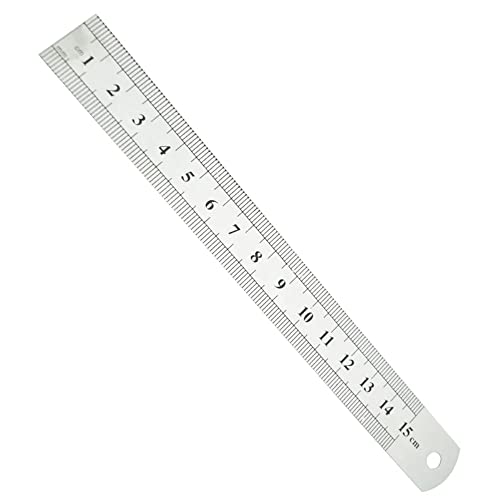 Régua Aço Inox 15 Cm Patchwork Artesanato Scrapbook