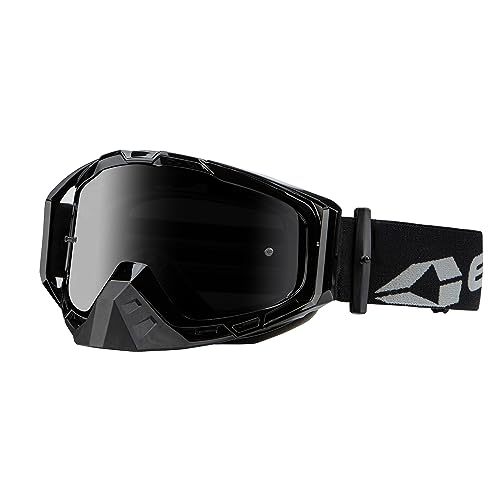 EVS Sports Legacy Pro Adult Goggle For Riding | Anti-Fog & Anti-Scratch, Comfortable Fit | Black/Black