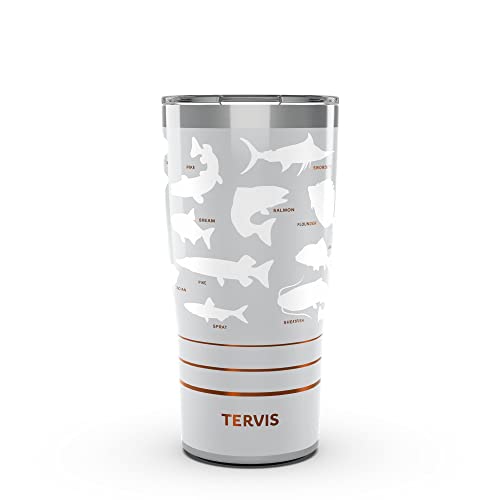 Tervis Traveler Fishing Fish Finder Triple Walled Insulated Tumbler Travel Cup Keeps Drinks Cold & Hot, 20oz, Stainless Steel by Tervis - Used condition - US$23.85