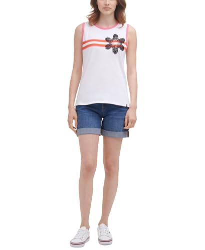 Image of Tommy Hilfiger Womens Lightweight Logo Hoodie Sweatshirt