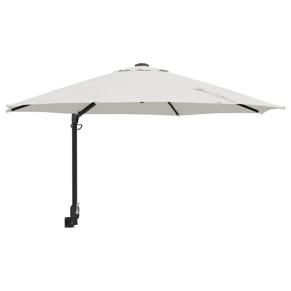 Ombrellone da giardino azzurro, 248 x 248 x 148 cm, inclinabile, con manovella, salvaspazio, per terrazza, balcone e giardino