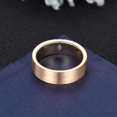 Moss Agate Ring Mens 925 Sterling Silver Custom Engraving Text Men's Wedding Rings Promise Ring Moss Agate Jewelry Gifts for Anniversary/Wedding/Engagement4