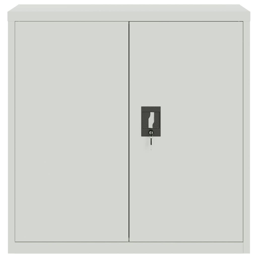 Générique Raccoglitore grigio chiaro 90 x 40 x 130 cm in acciaio con 2 ripiani regolabili, chiudibile per la sicurezza dei file, spazio per scrivania spazioso e durevole