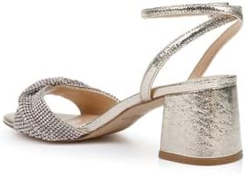 Jewel Badgley Mischka Ansley Metallic Mesh Block Heel