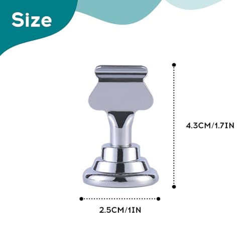 Urban Deco 16PK Table Number Holders Place Card Holders 1.7 Inch Table Card Holders Steel Card Holders for Photos, Food Signs, Memo Notes, Weddings, Restaurants, Birthdays(Silver)