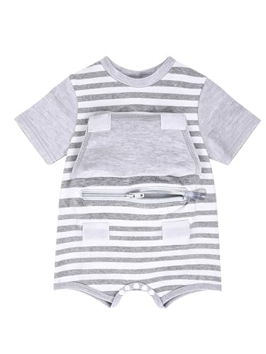 YEAHDOR Striped Romper