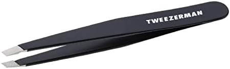 Tweezerman Stainless Steel Slant Tweezer, Black
