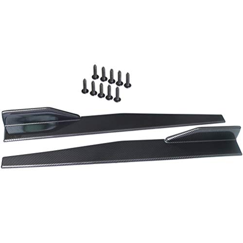INEEDUP New Rocker Panels 2PCs Universal Car Body Styling Side Skirts Left/Right Rocker Splitters Diffuser Winglet Wings Bumper Kit Carbon Fiber 31\"* 4 - Thumbnail 6