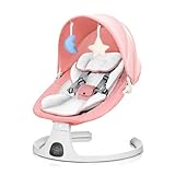 Baby Swing 3 in 1 Multifunctional Infant Rocker, Portable with Remote Control, 5-Point Seat Belt, 5 Auto Rocking, 3 Speed Timer, Electric with Music and Bluetooth (0-12 Months) (Pink)