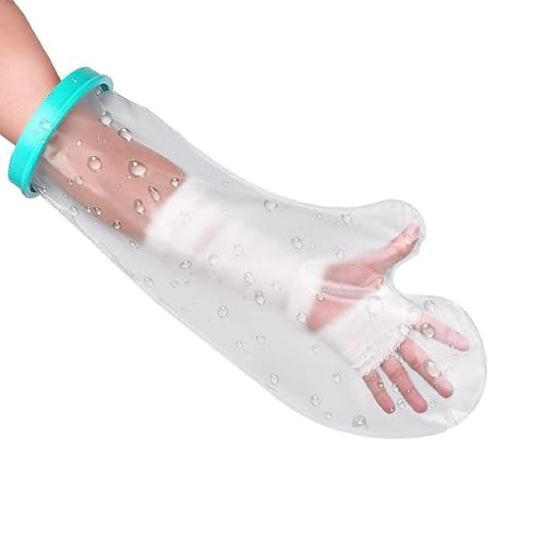 Protector Escayola Brazo Adulto, Funda Impermeable de Silicona Protector Brazo Escayola, Funda Escayola Brazo Reutilizable para Cubrir Vendajes, Yeso, Heridas