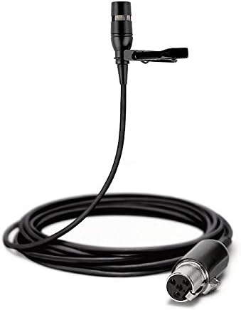 Lavalier Microphone for Shure wl185 Unidirectional Lapel Collar Tie Clip On mic ta4f 4 Pins