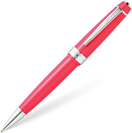 Cross Bailey Light Polished Coral Resin Ballpoint Pen INCL. Premium Gift Box - Refillable Medium Ball Pen, Glossy Coral